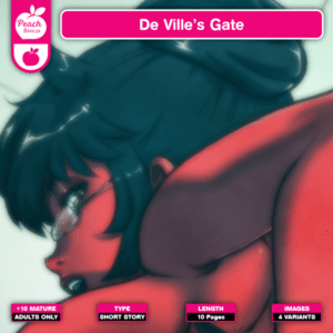 Cover of De Ville’s Gate, featuring Annette Bouchard and the mysterious CEO Lylith De Ville, hinting at corporate intrigue.
