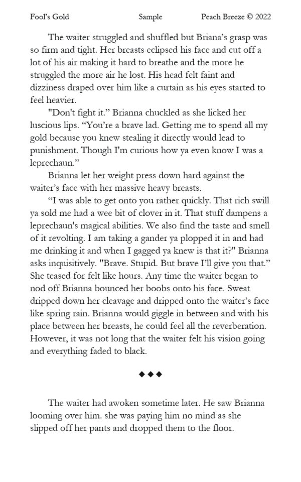 Sample page from Fool’s Gold, depicting the mysterious and mischievous nature of the highland fae.